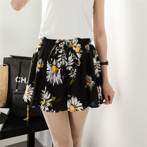 Open image in slideshow, Fashion Shorts Summer 2020 Women Chiffon Skirt  Wide Trousers  Large Size Casual Loose Printing Short Pants
